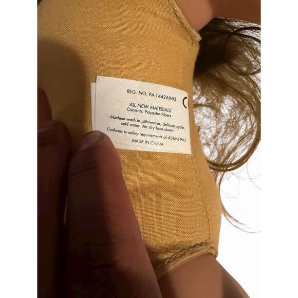 Gotz Puppe Doll 18” Exclusively for Pottery Barn Kids Cloth Body Brown Hair/Eyes - Picture 13 of 13